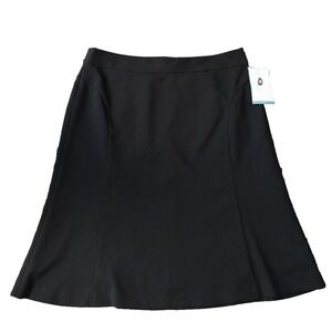 New Black Flare Hem Suit Skirt Women 10 M A Line Gored Jaclyn Smith Career Work